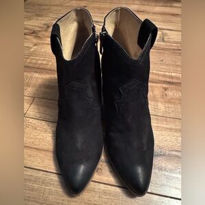 Frye Brand- Black Suede Ankle Boots